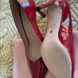 Red patent leather Stuart Weitzman